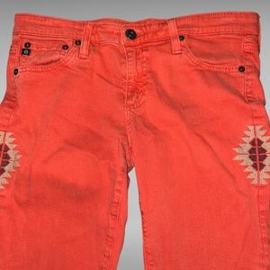 AG Adriano Goldschmied The Legging Super Skinny Santa Fe Embroidered Jeans